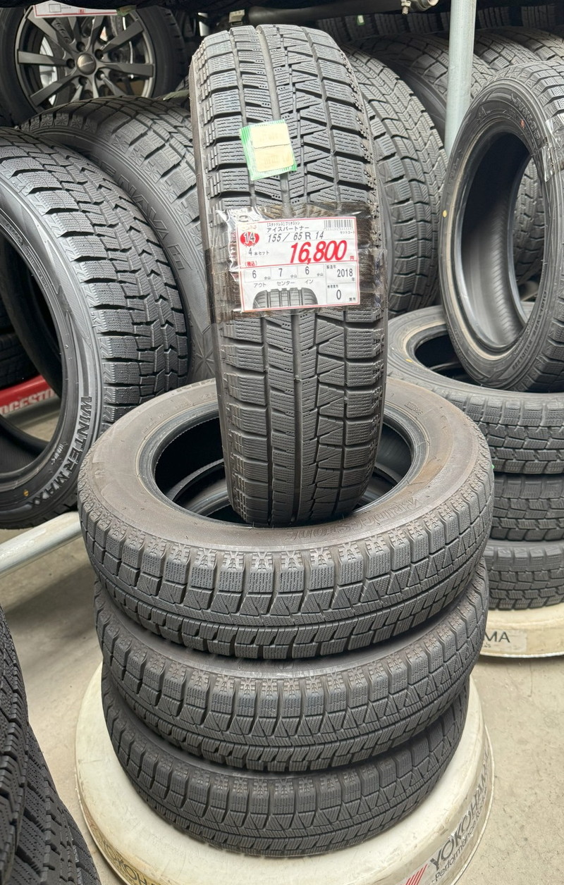 【限定セール！】 2019年製 ブリヂストン 4本セット 155/65R14 アイスパートナー2 タイヤ・ホイール
